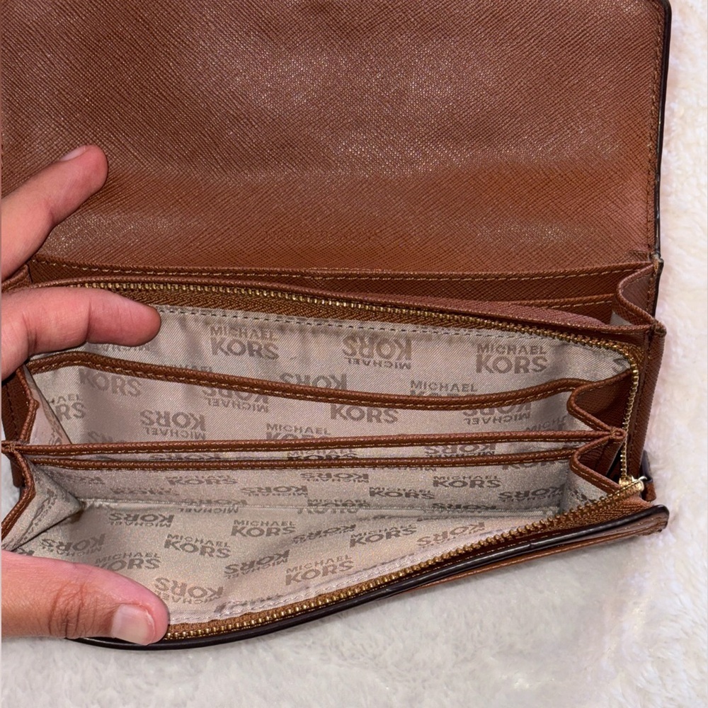 Michael Kors Brown Leather Wallet - Picture 5 of 11